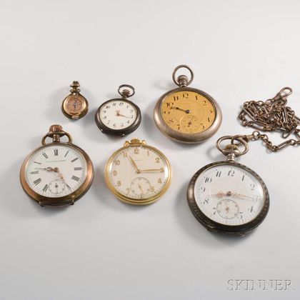 Six Assorted Pocket Watches