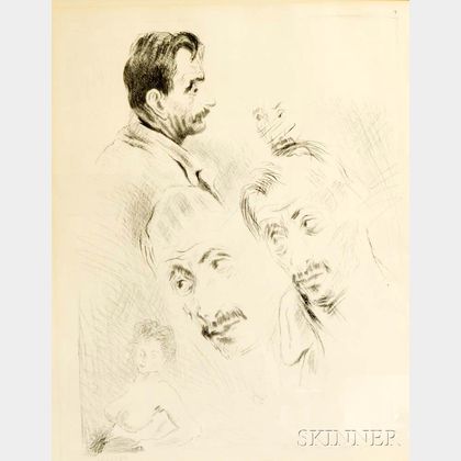 Raphael Soyer (American, 1899-1987) Two Framed Lithographs: Gorky