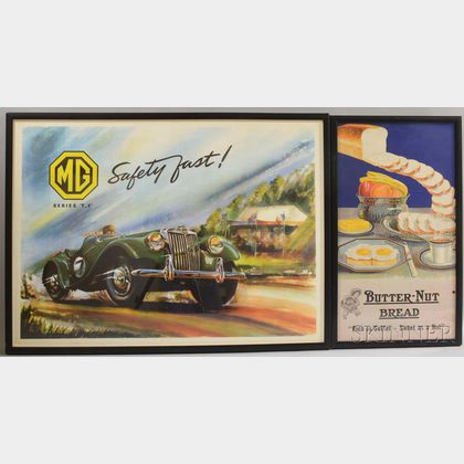 Framed MG and Butter-nut Bread Posters