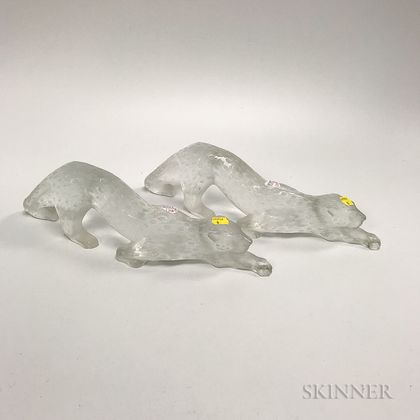 Pair of Lalique Panthers