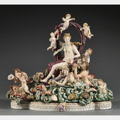 Meissen Porcelain Triumph of Venus on Stand