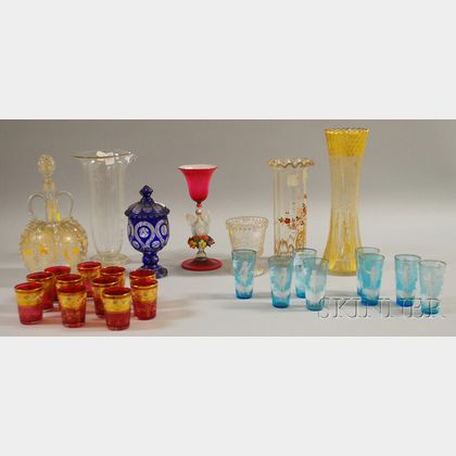 Twenty-six Pieces of Assorted Art Glass