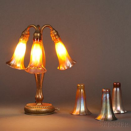 Tiffany Studios Three-light Lily Lamp 