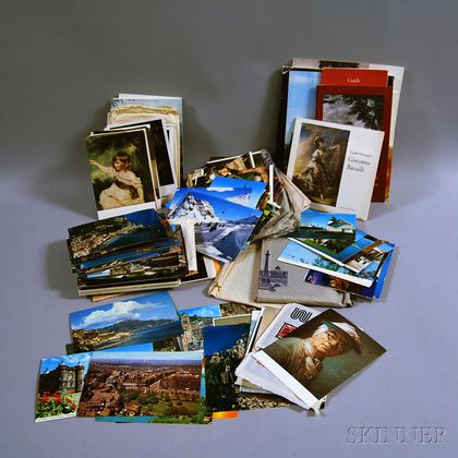 Collection of Art and Travel Postcards and Booklets