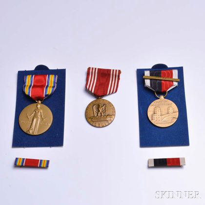Nine American War-related Bronze Medals
