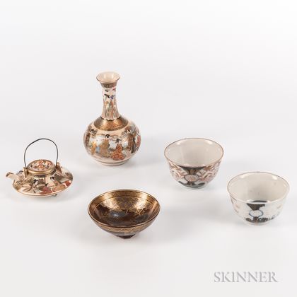 Five Miniature Imari and Satsuma Items
