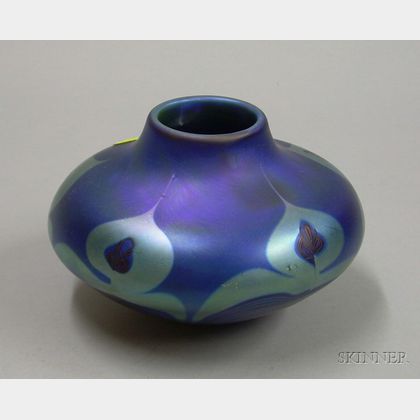 Carl Radke Studio Iridescent Art Glass Vase