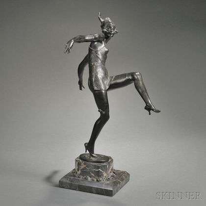 Art Deco-style Bronze Figure of a Dancer