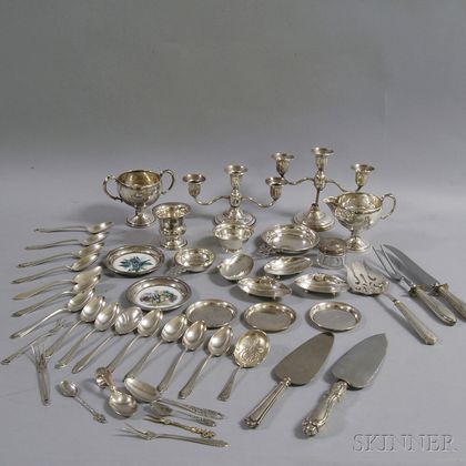 Group of Assorted Sterling Silver Flatware and Tableware