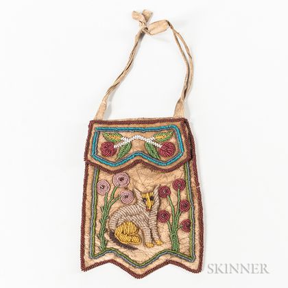 Beaded Iroquois Leather Bag