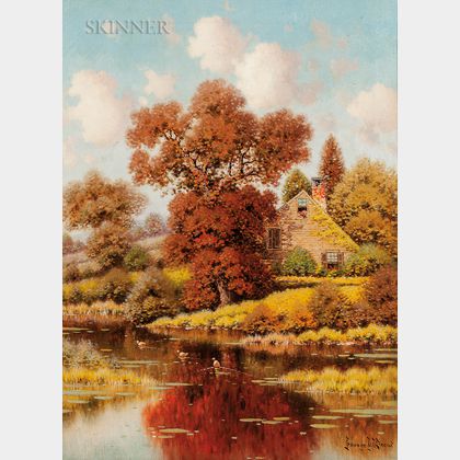 George W. Drew (American, 1875-1968) Autumn Pond