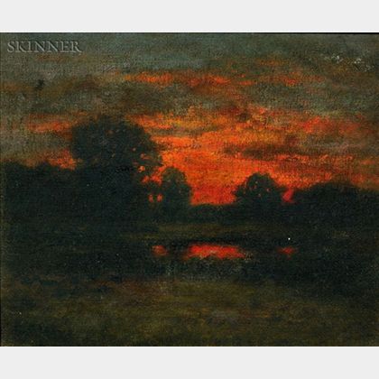 George Arthur Hays (American, 1854-1945) Sunset Landscape