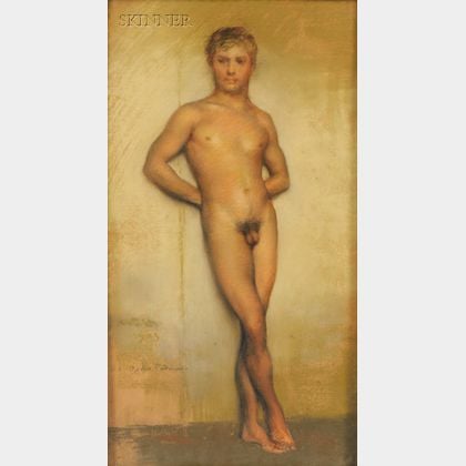 Harper Pennington (American, 1855-1920) Portrait of a Young Man, Nude