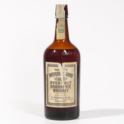 Old Overholt 13 Years Old 1916, 1 quart bottle 