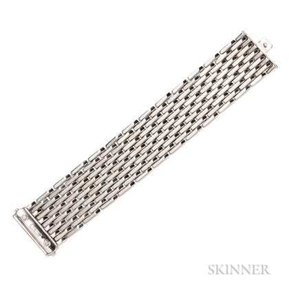 18kt Yellow and White Gold Reversible Strap Bracelet, Chimento