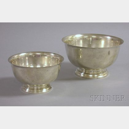 Two Gorham Sterling Revere-type Bowls