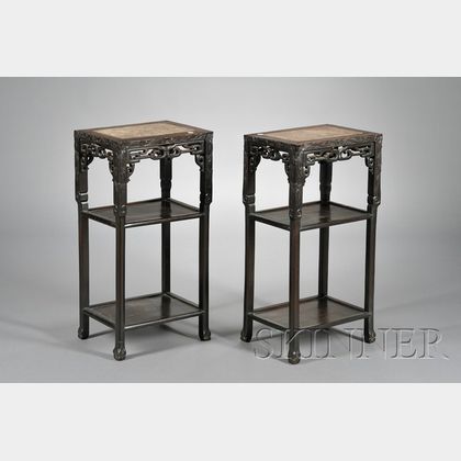 Pair of Rosewood Stands
