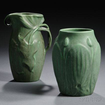 Two Hampshire Pottery Vases 