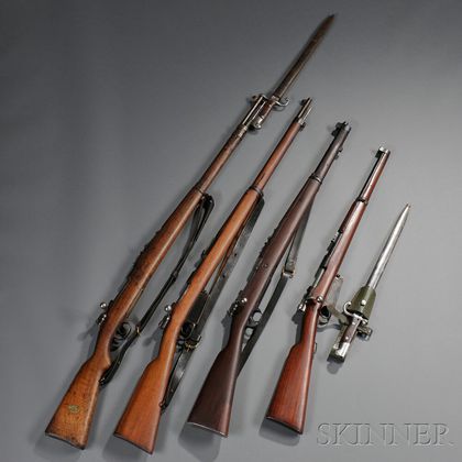 Four Argentine Mauser Bolt Action Rifles