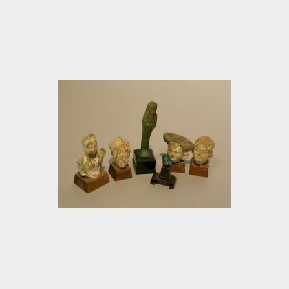 Six Ceramic Figural and Fragment Antiquities. 
