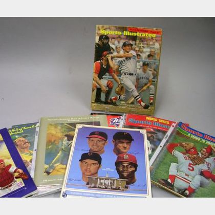 Group of Boston Red Sox Related Yearbooks, Periodicals, and a Program