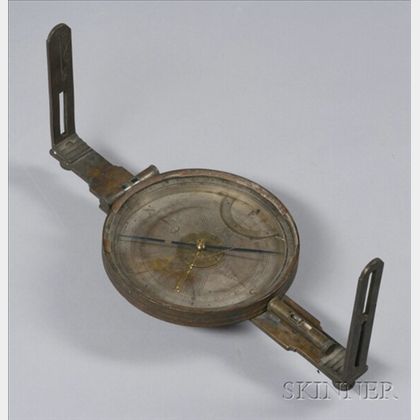 Rare Brass Surveyor's Compass by Joseph Farr