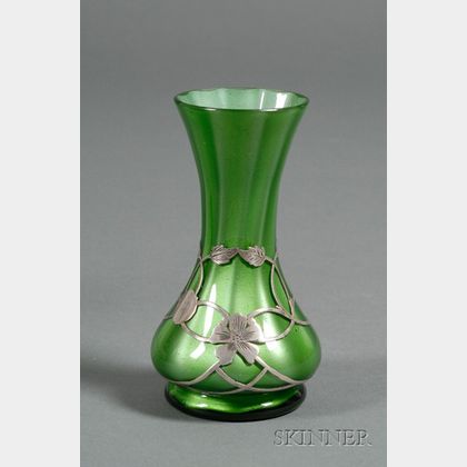 Art Nouveau Overlay Vase