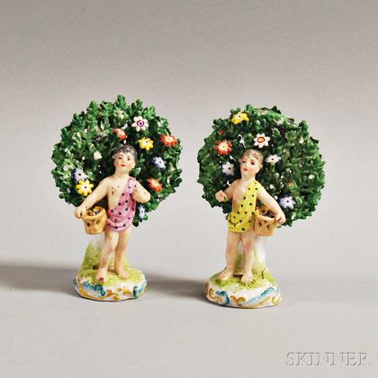 Pair of Porcelain Bocage Figures