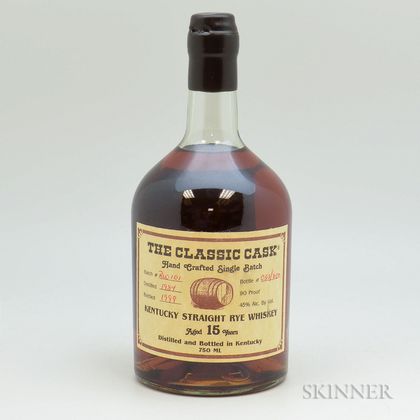 Classic Cask Rye Whiskey 15 Years Old 1984, 1 750ml bottle 