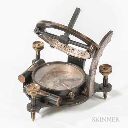 Troughton & Simms Miniature Equinoctial Sundial