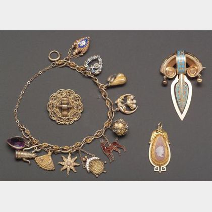 Group of Victorian Jewelry Items