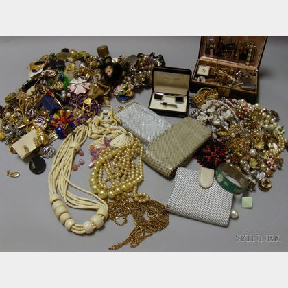 Three Bags of Assorted Costume Jewelry and Purses