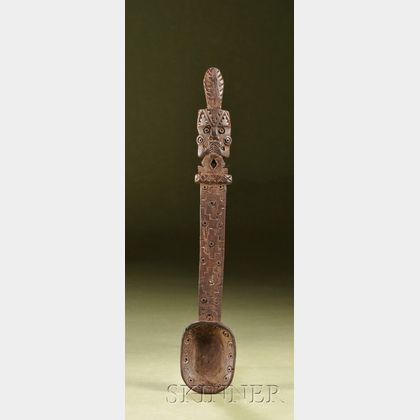 Pre-Columbian Carved Wood Spoon