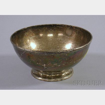 Jones, Lows & Ball Coin Silver Footed Bowl