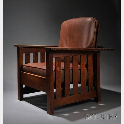 Arts & Crafts Morris Chair and Ottoman