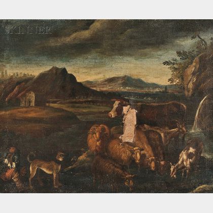 Attributed to Sinibaldo Scorza (Italian, 1589-1631) Pastoral View