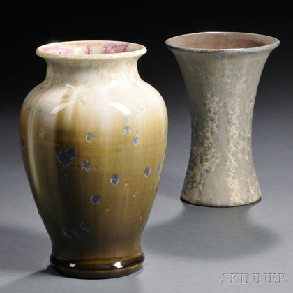 Two Pisgah Forest Crystalline Vases 
