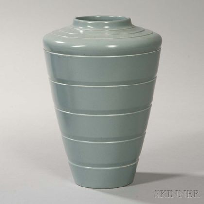 Wedgwood Keith Murray Design Matte Gray Ground Vase