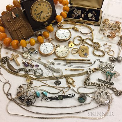 Group of Assorted Gold and Silver Jewelry