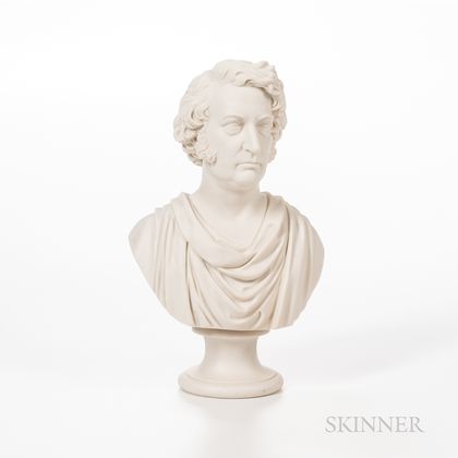 Robinson and Leadbeater Parian Bust of Charles Sumner