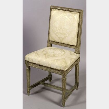 Louis XVI Gray Painted Side Chair