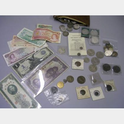 Collection of Ancient Coins and Modern U.S. and World Coins and Currency. 