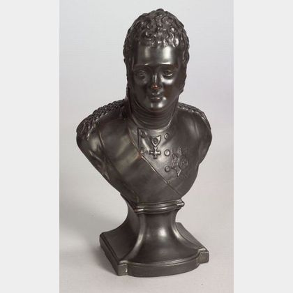 Wood & Caldwell Black Basalt Bust of Tsar Alexander