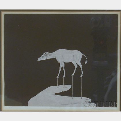 Yoshio Yamanobe (Japanese, b. 1936) Two Works: Antelope