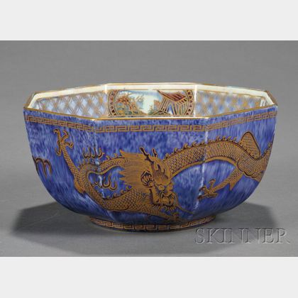 Wedgwood Dragon Lustre Octagonal Bowl