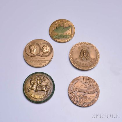 Five Mostly Medallic Art Co. Bronze Medals
