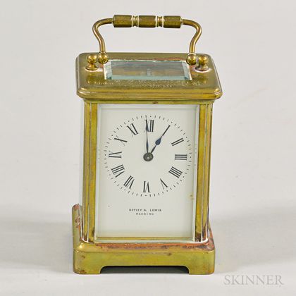 Botley & Lewis Brass and Glass Presentation Carriage Clock