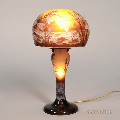 Cameo Glass Lamp 