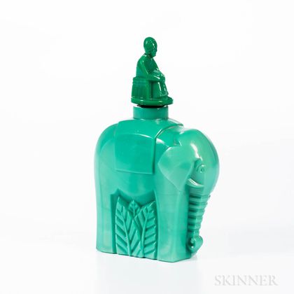 M. Model Green Glass Elephant Perfume