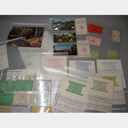 Collection Boston Red Sox Fenway Park Season Passes, a Boston Braves Season Pass and a Group of Winter Haven, Florida Spring Training C
